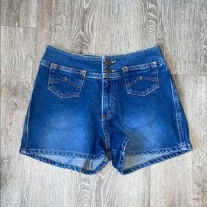 Y2K Mudd Blue Jean Shorts denim size 3 front pockets